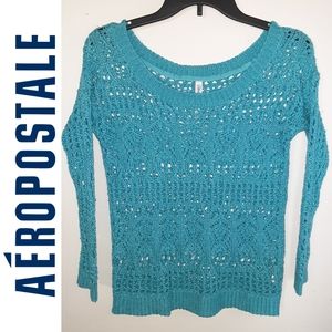 AEROPOSTALE Blue Knit Sweater